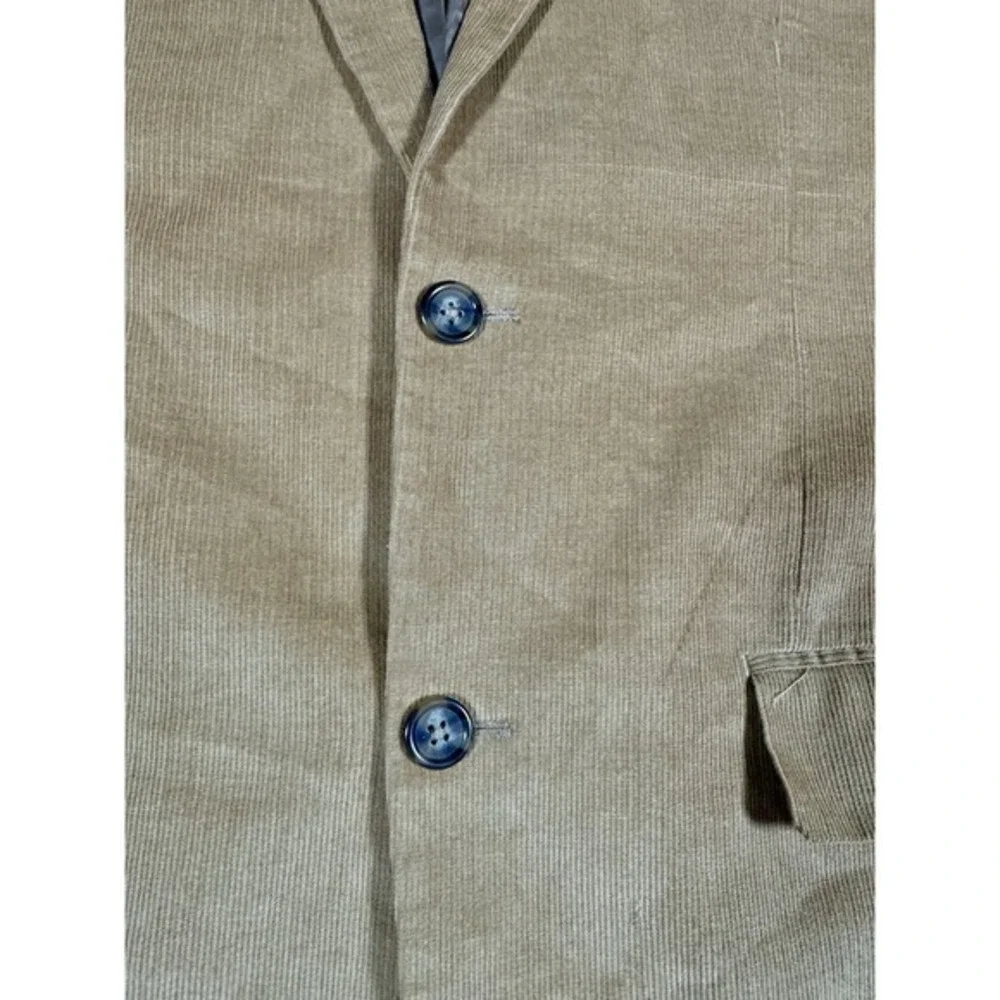 Alan Flusser Mens Sport Blazer 42L Chore Coat Corduroy Copper‎ Cotton Jacket